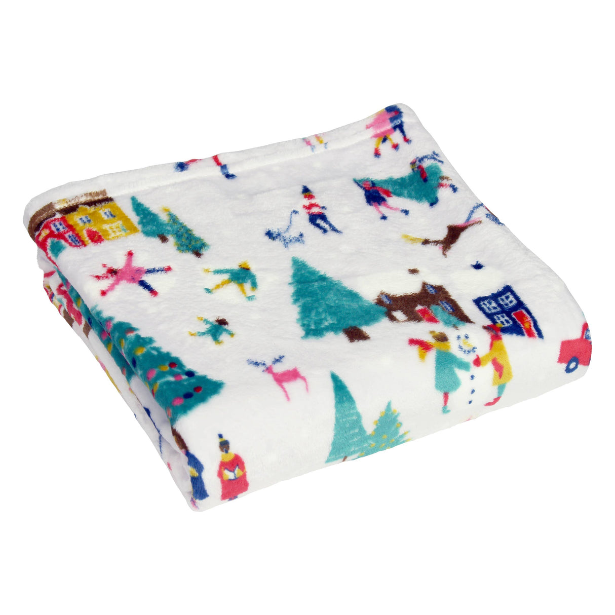 Christmas Together Festive Fleece Throw Multicolour