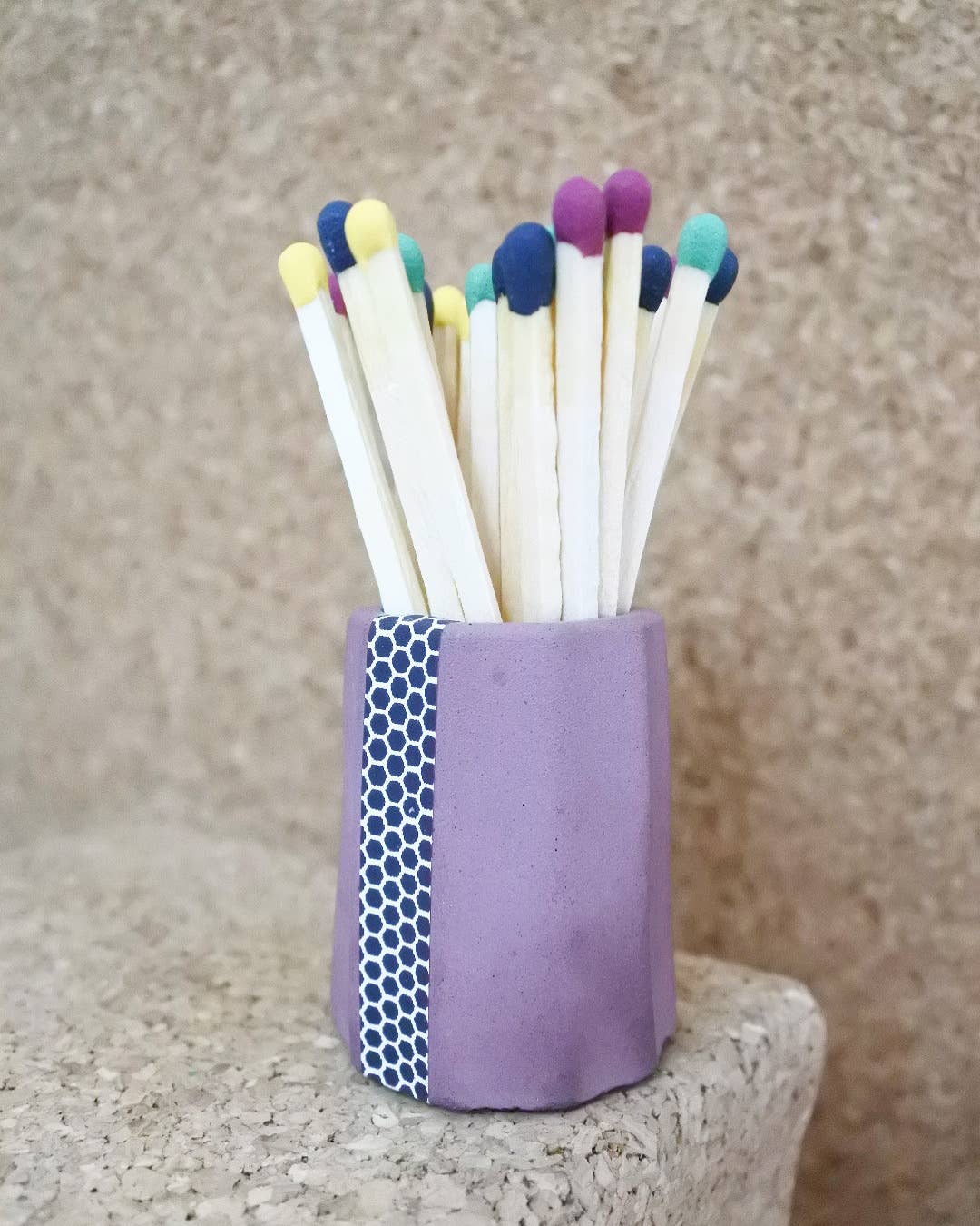 Green Concrete Handmade Match Stick Holder