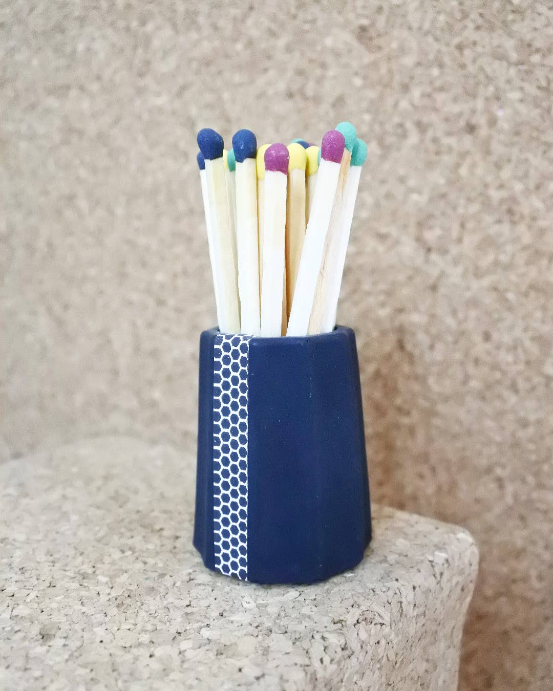 Natural Grey Concrete Handmade Match Stick Holder