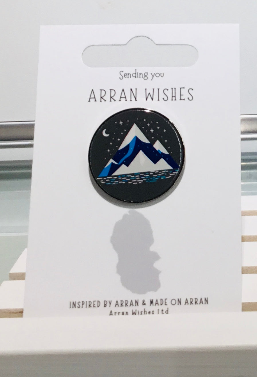 Arran Wishes Grey Mountain Enamel Pin