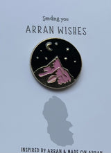 Arran Wishes Pink Mountain Enamel Pin