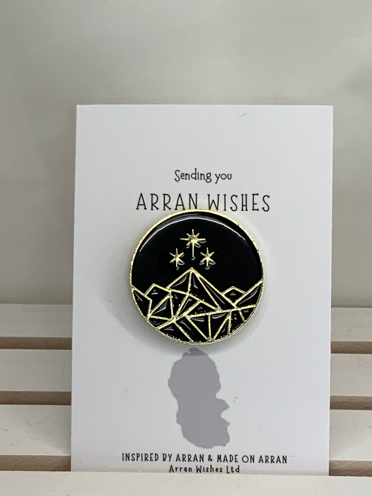 Arran Wishes Gold Mountain Enamel Pin