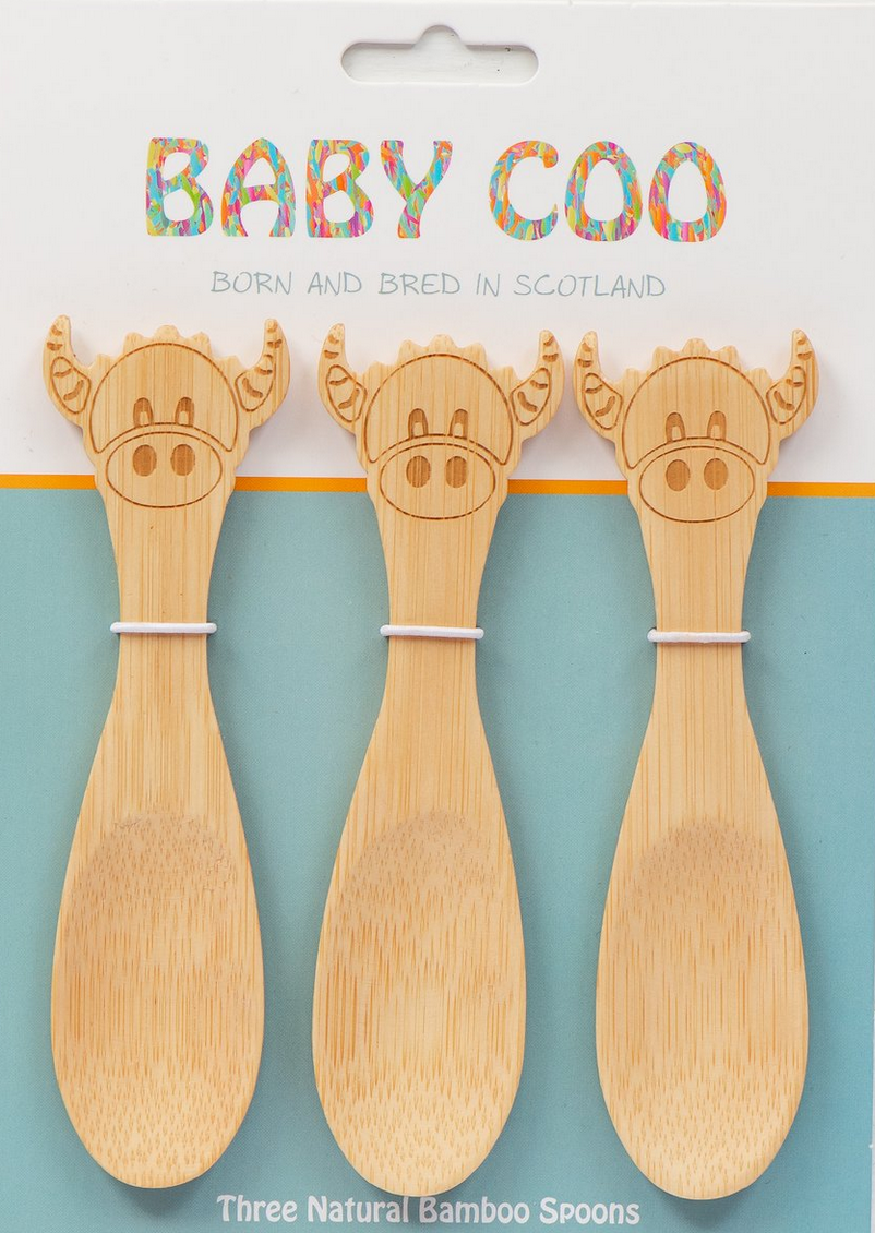 Baby Coo - Highland Cow Bamboo Spoons