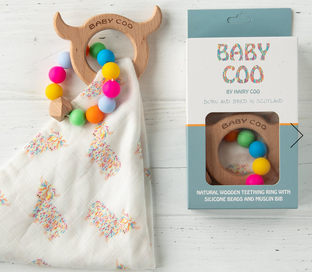 Baby Coo - Highland Cow Teething Set