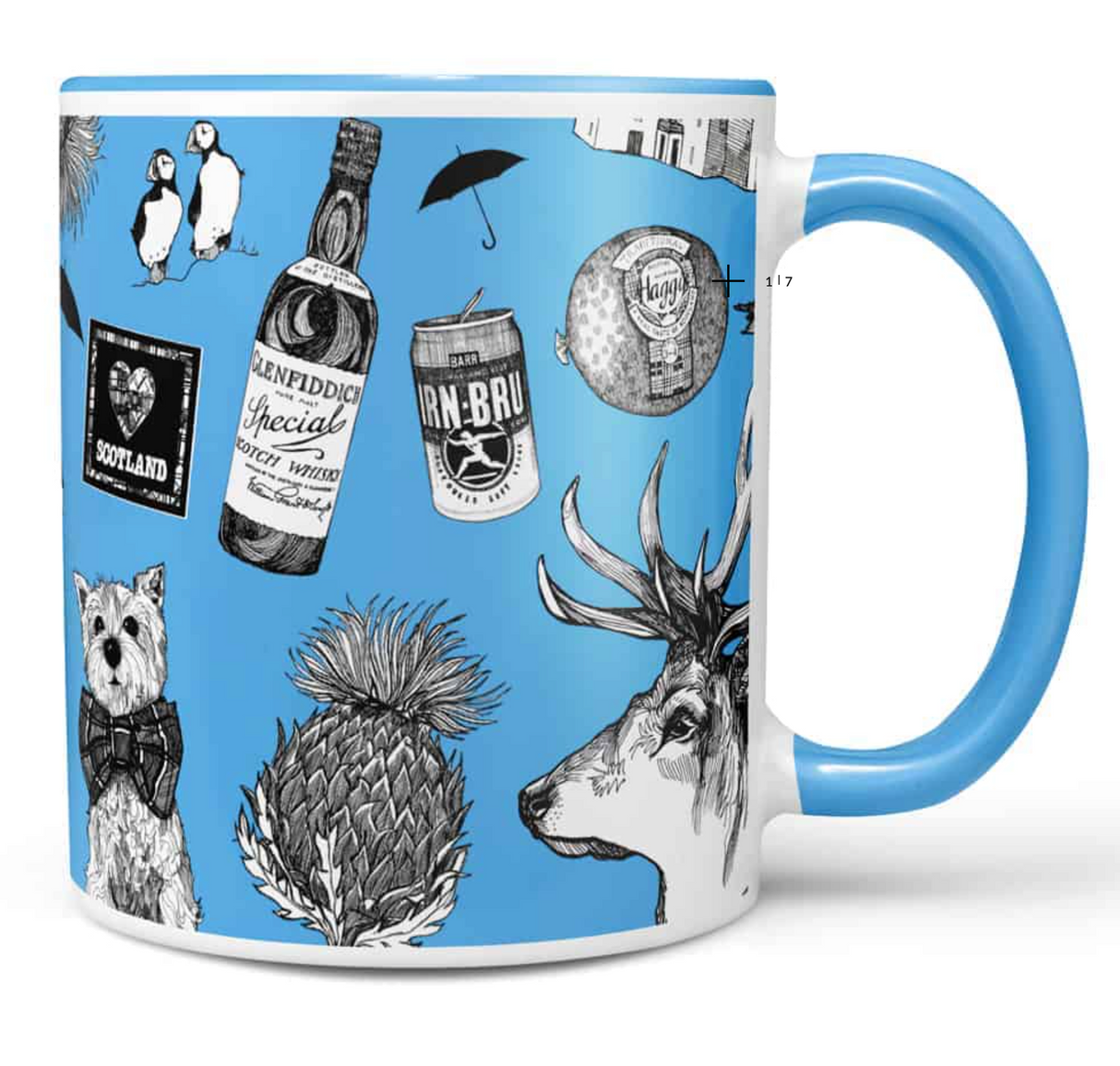 Love Scotland Blue Mug