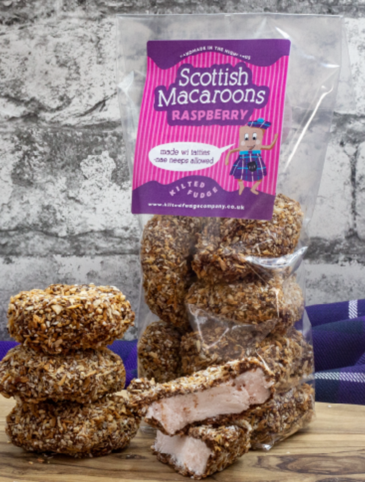 Raspberry Scottish Macaroons