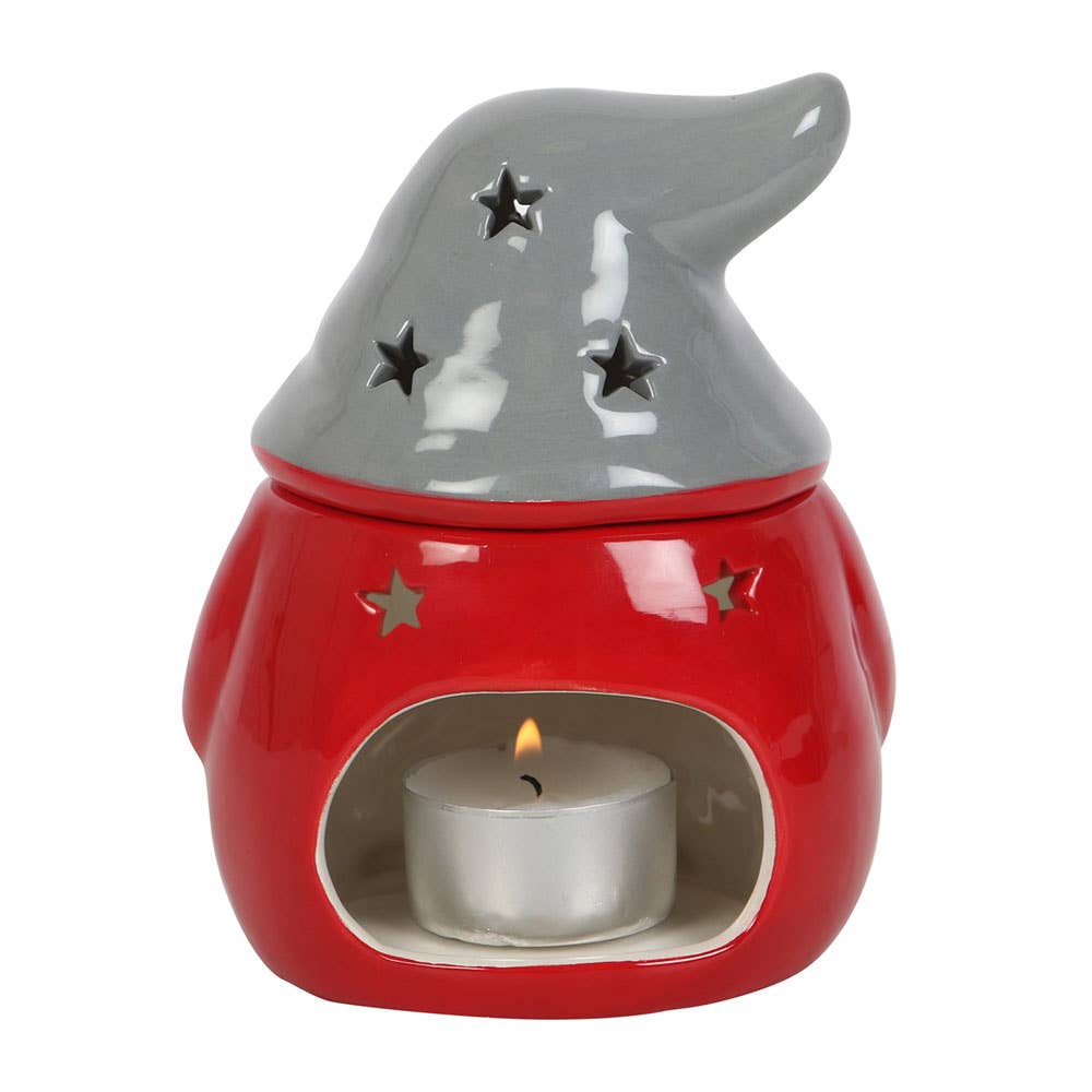 Red and Grey Christmas Gonk Oil Burner