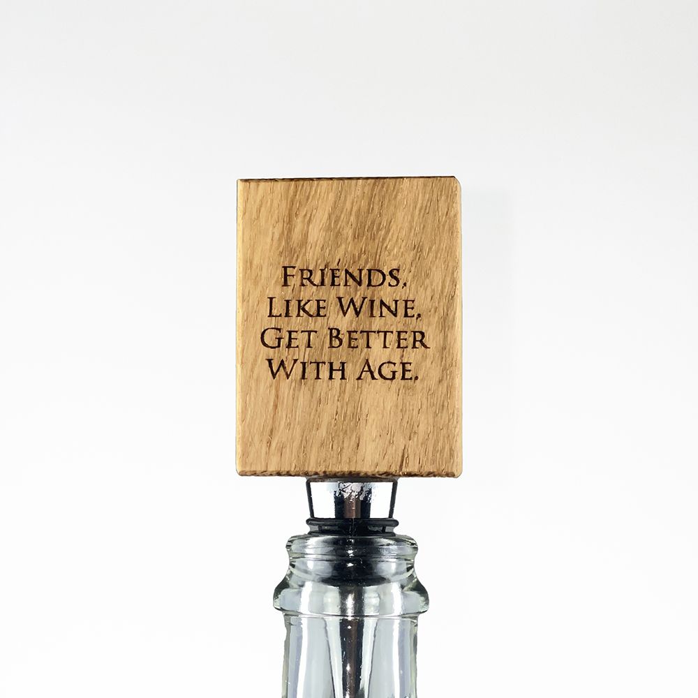 Oak Bottle Stopper - Wine