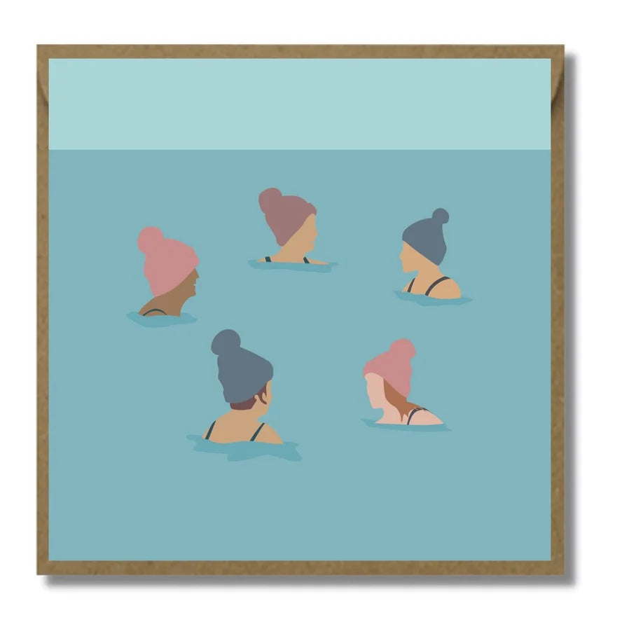 Together Wild Swimming Greetings Card